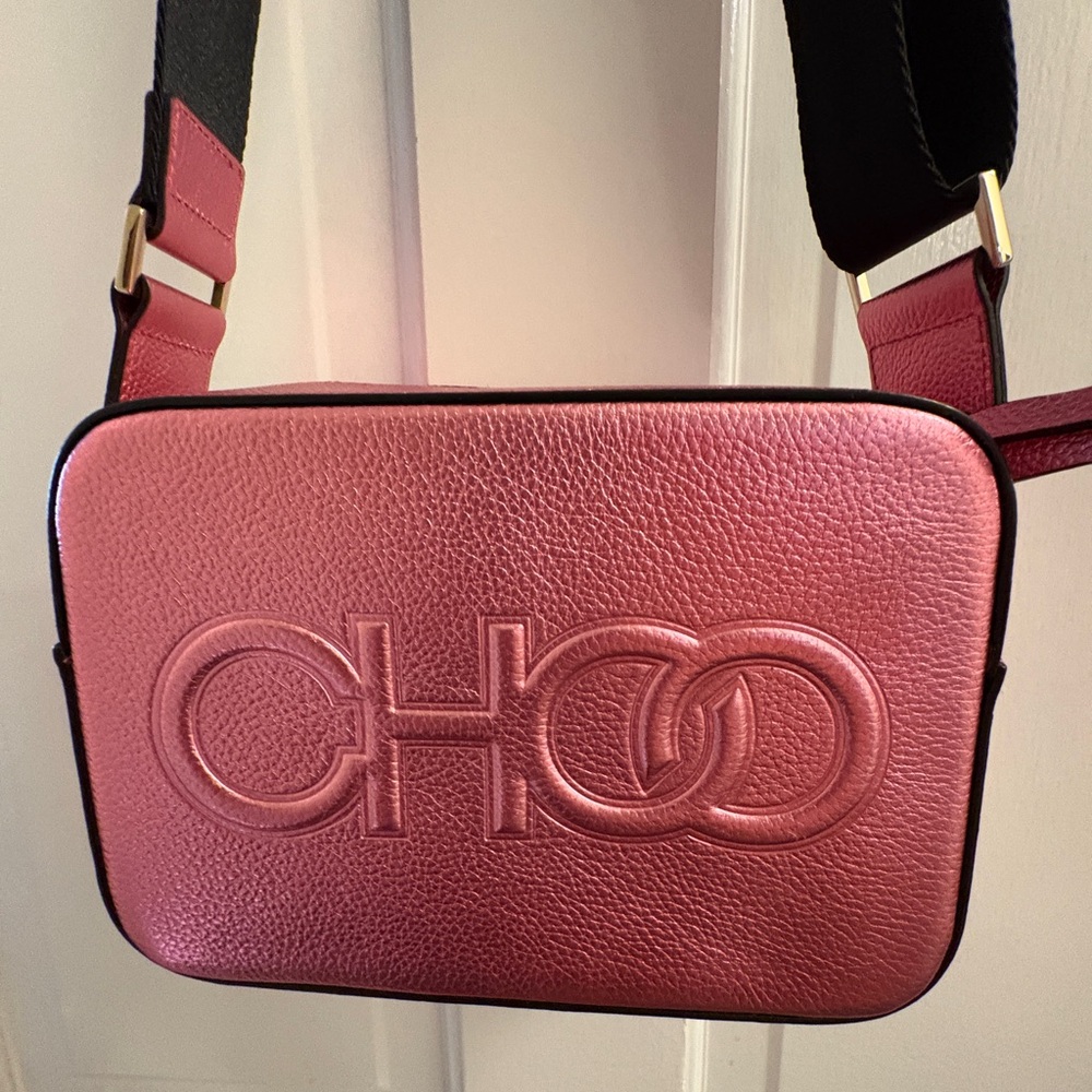 Jimmy Choo Metallic Pink Crossbody Bag